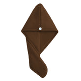100% Cotton Hair Drying Towel - Brown